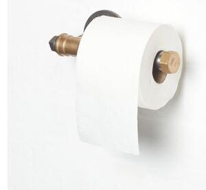 Toalettpappershållare BORURAF 8x22 cm svart/guld