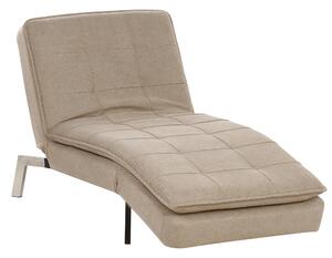 Schäslong Beige Polyester Stoppad Metallben Quiltad Justerbar 5 Positioner Modern Stil Vardagsrum Beliani