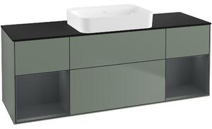 Tvättställsskåp Villeroy &amp Boch Finion med Två Hyllor och Bänkskiva för Fristående Tvättställ