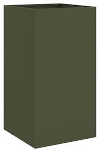 Odlingslåda olivgrön 42x38x75 cm kallvalsat stål
