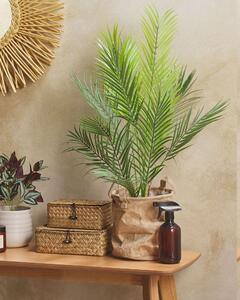 Konstgjord Krukväxt Grön och Svart Syntetiskt Material 83 cm Konst Areca Palm Dekorativ Inomhus Accessoar Beliani
