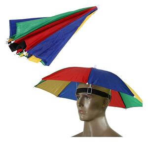 Hopfällbart Paraply för Huvud - Färgglad Design
