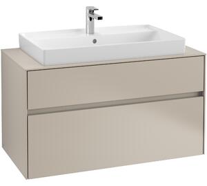 Tvättställsskåp Villeroy & Boch Collaro 100 cm med 2 Lådor för Ovanpåliggande Skåpstvättställ