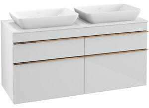 Tvättställsskåp Villeroy & Boch Venticello 126 cm med 4 Lådor för 2 Ytmonterade Tvättställ