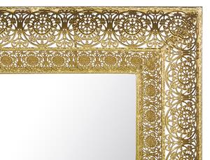 Väggmonterad hängande spegel guld 69 x 90 cm Rektangulär dekorativ ram Heminredning Accessoar Accent Beliani