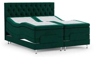 Royal Crown Ställbar Säng i Sammet med Paula Gavel inkl. Dunkudde & Duntäcke 80 200 Grön - Monolith 37 Medium