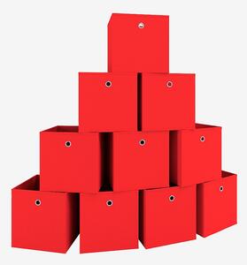 VCM - Set med 10 hopfällbara boxar Boxas - Röd - Hyllor & förvaring - Från Homeroom