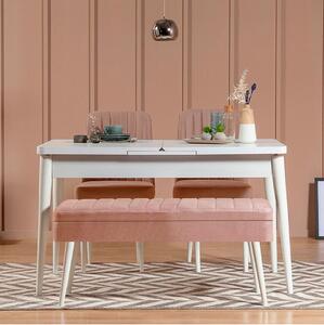 Hanah Home - Set med bord och stolar (4 delar) - Gina - Beige - Matgrupper - Från Homeroom