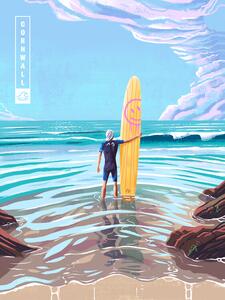 Illustration Surf Cornwall, Mark Harrison