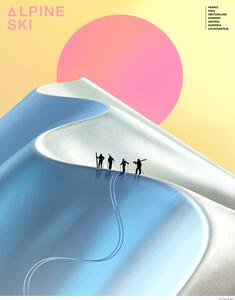 Illustration Alpine Ski, Mark Harrison