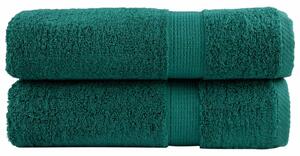 Premium handdukar 2 st grön 50x100 cm 600 gsm 100% bomull