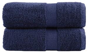 Premium handdukar 2st marinblå 30x30cm 600gsm 100% bomull