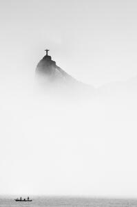 Konstfotografering Cristo in the mist, Trevor Cole, (26.7 x 40 cm)