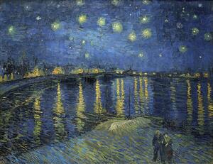 Vincent van Gogh - Konsttryck Stjärnklar natt över Rhone, (40 x 30 cm)