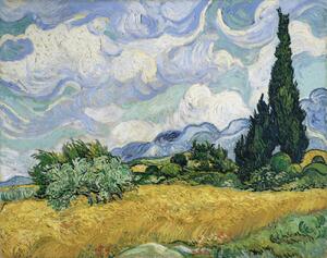 Vincent van Gogh - Bildreproduktion Wheatfield with Cypresses, 1889, (40 x 30 cm)