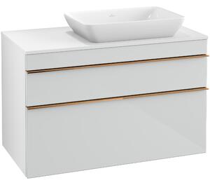 Tvättställsskåp Villeroy & Boch Venticello 96 cm med 2 Lådor för Ocentrerat Ytmonterat Tvättställ