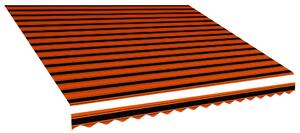 Markisduk orange och brun 450x300 cm