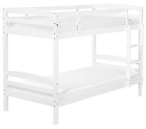 Våningssäng Vit Tall 90 x 200 cm 2 Personer Barn Sovrum Barnrum Beliani