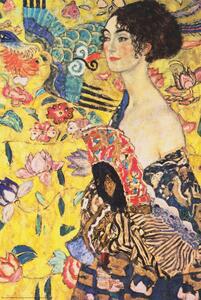 Poster, Affisch The Lady with the Fan, Gustav Klimt