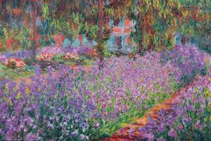 Poster, Affisch The Artist's Garden at Giverny, 1900, Claude Monet