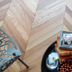 Fiskbensparkett Nordic Floor Ek 1-Stav Chevron Natural 45°