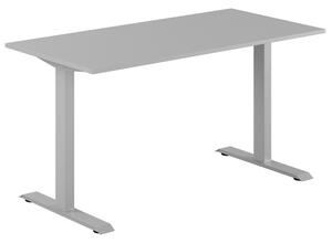 Fast skrivbord, grått stativ, grå bordsskiva 120x60cm