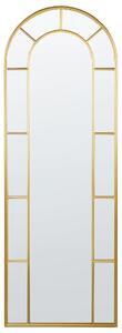 Väggspegel Guld Metall 60 x 170 cm Väggmonterad dekorativ spegel Hängande dekor Beliani