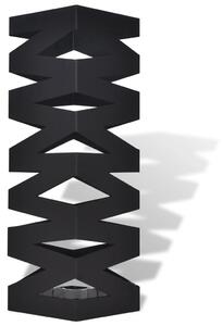 Paraplyställ 48,5 cm fyrkantig stål svart