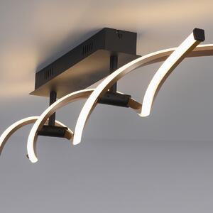 Design taklampa guld långsträckt inkl LED dimbar - Zina