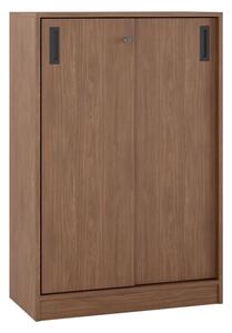 Milano skjutdörrskåp, H120xB80 cm, valnöt