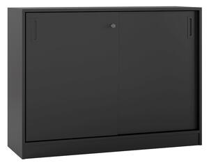Milano skjutdörrskåp, H90xB120 cm, svart