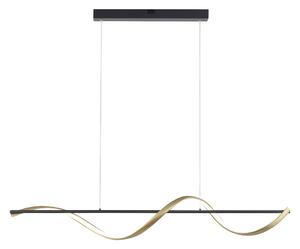 Smart hänglampa mörkgrå med guld inkl LED dimbar i Kelvin - Marianne