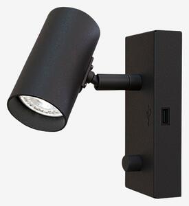 Belid - Vägglampa Tyson USB höger - Svart - Vägglampor - Från Homeroom