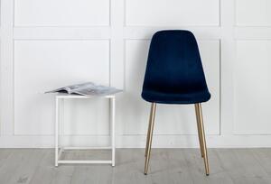 Matstol / Köksstol Sammet Polar 2-Pack - Blå / Mässing