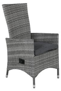 Loungefåtölj Ställbar Padova 2-pack - Grå