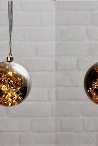 Star Trading - Glaskula Glow, 15 cm - Silver - Dekorativ julbelysning - Från Homeroom