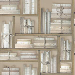 Tapet Galerie Wallcoverings Natural books G56154