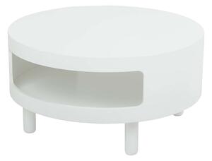 Soffbord Gemini ø62x32cm - Vit - MDF/Trä/Plywood/Hevea