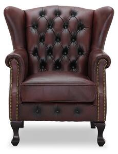 Fåtölj/Öronlappsfåtölj Chesterfield - Aberdeen - Oxblod - Läder