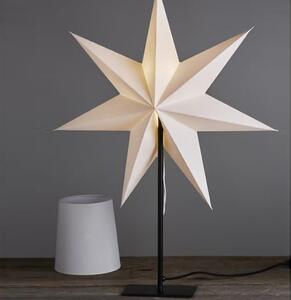 Julstjärna med Fot + Lampskärm - 35x55cm - Svart/Vit - Star Trading