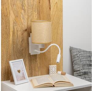 Brilagi - LED vägglampa NUBILA 1xE27/25W/230V +LED/3W vit/ljusbrun