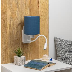 Brilagi - LED vägglampa NUBILA 1xE27/25W/230V+ LED/3W vit/mörkblå