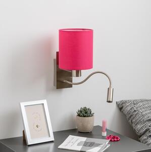 Brilagi - LED vägglampa NUBILA 1xE27/25W/230V + LED/3W krom/rosa