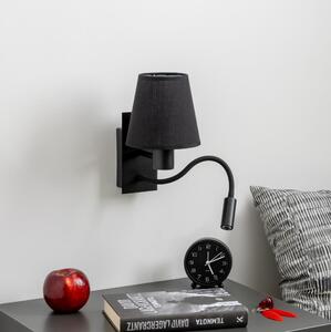 Brilagi - LED vägglampa NUBILA 1xE27/25W/230V + LED/3W svart