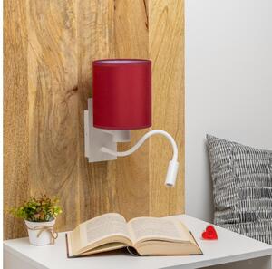 Brilagi-LED vägglampa NUBILA 1xE27/25W/230V+LED/3W vit/pompejansk röd