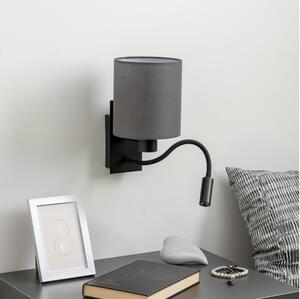 Brilagi - LED vägglampa NUBILA 1xE27/25W/230V + LED/3W svart/antracit