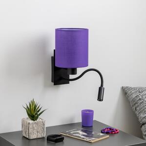 Brilagi - LED vägglampa NUBILA 1xE27/25W/230V + LED/3W svart/lila