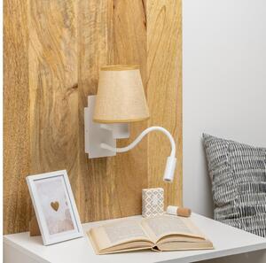 Brilagi - LED vägglampa NUBILA 1xE27/25W/230V +LED/3W vit/ljusbrun