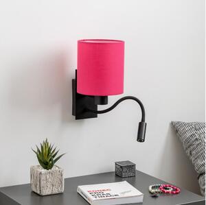 Brilagi - LED vägglampa NUBILA 1xE27/25W/230V + LED/3W svart/rosa