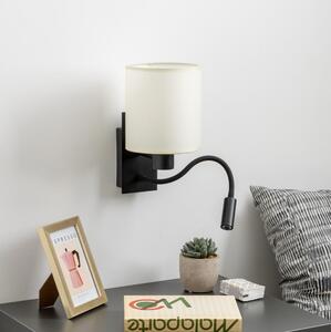Brilagi - LED vägglampa NUBILA 1xE27/25W/230V + LED/3W svart/grädde